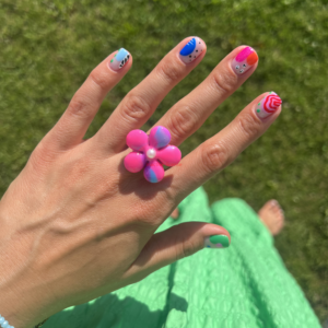 Pierścionek z gliny regulowany (model R9)