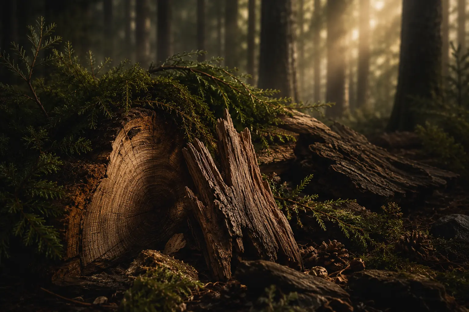 Inspiracja zapachu Into the Forest - kora, żywica, kadzidło i oud